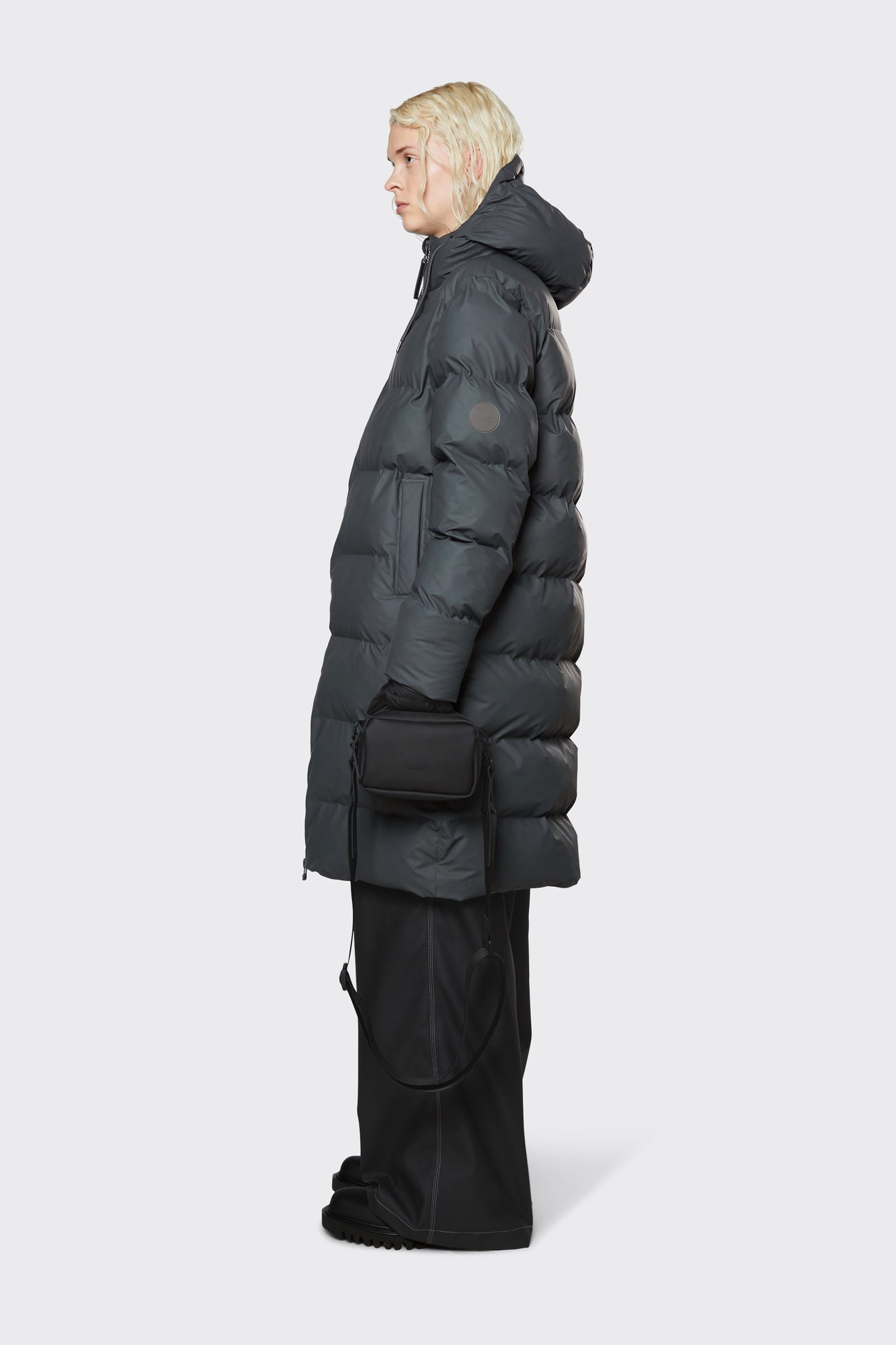 Long Puffer Jacket | Slate