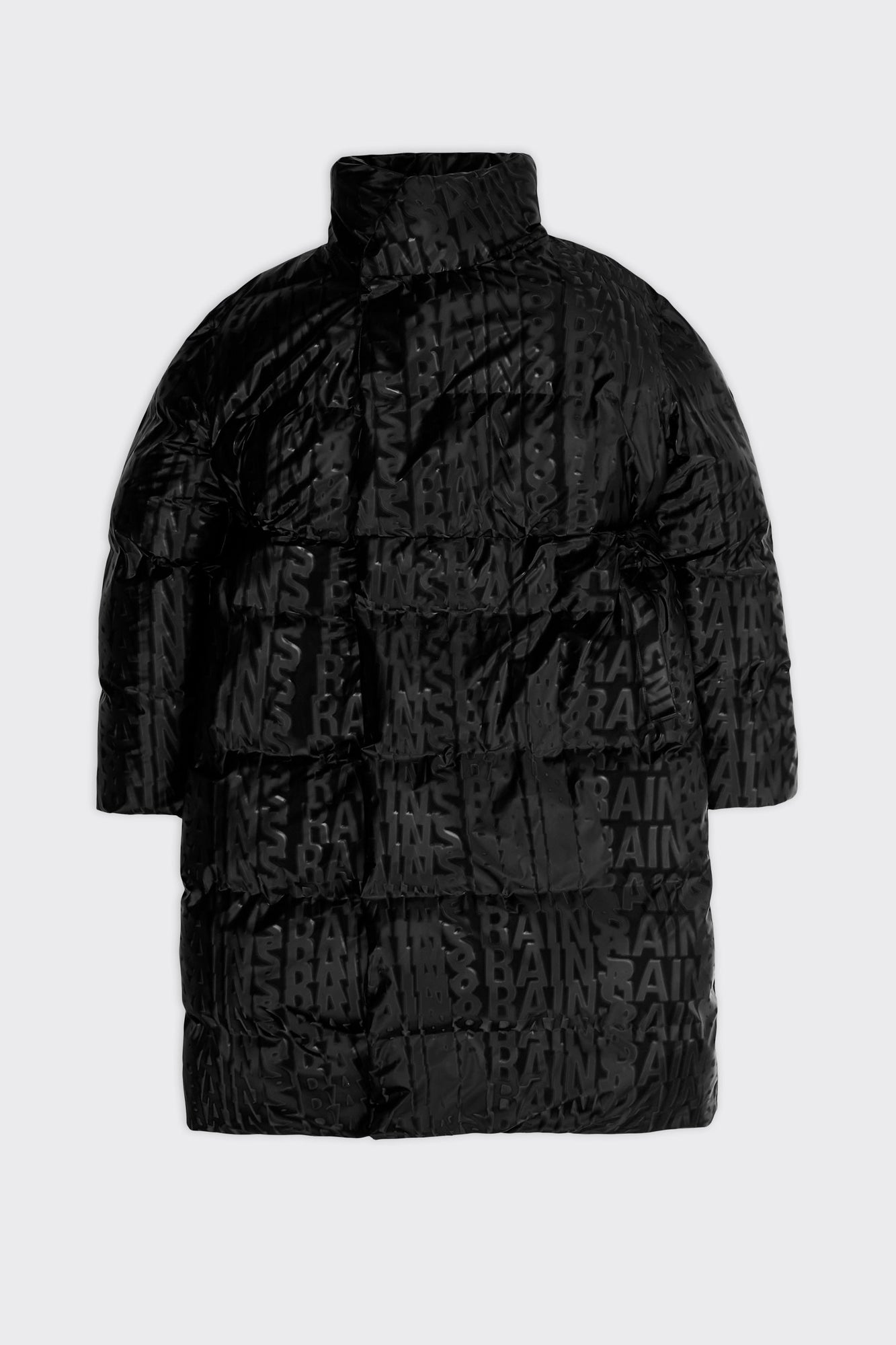 Puffer W Coat | Black monogram