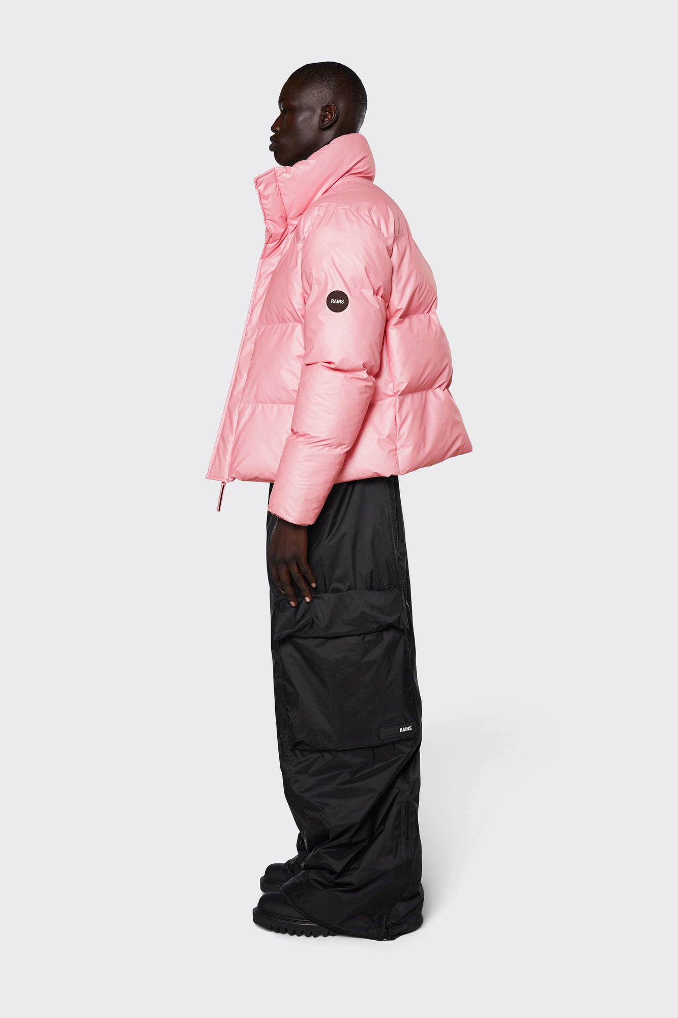 Boxy Puffer Jacket | Pink sky