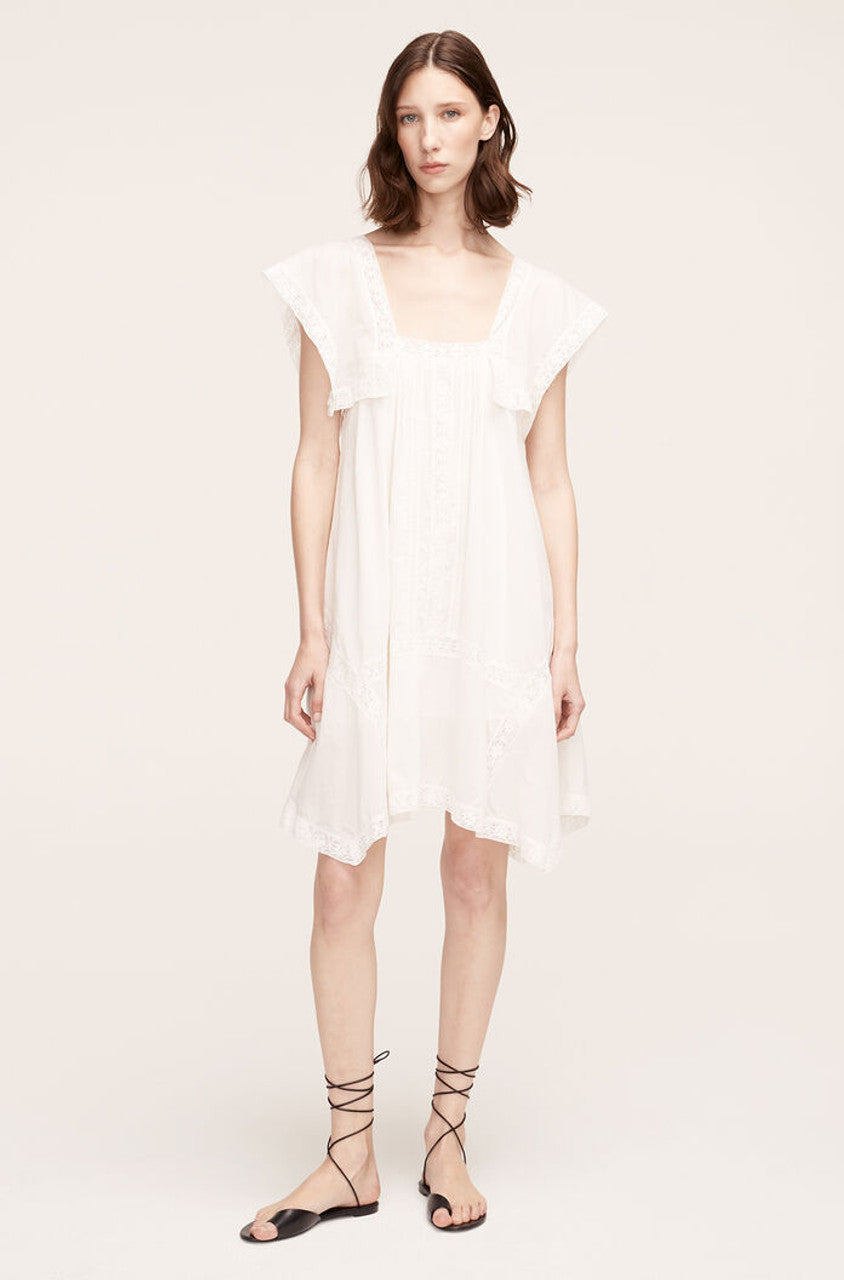Lace Insert Dress | Snow