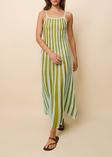 Womens | Kaylee Dress | Sky/Chartreuse