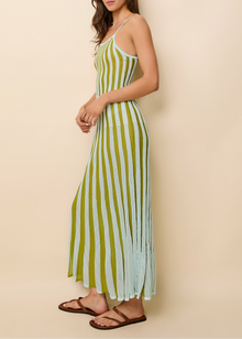 Womens | Kaylee Dress | Sky/Chartreuse