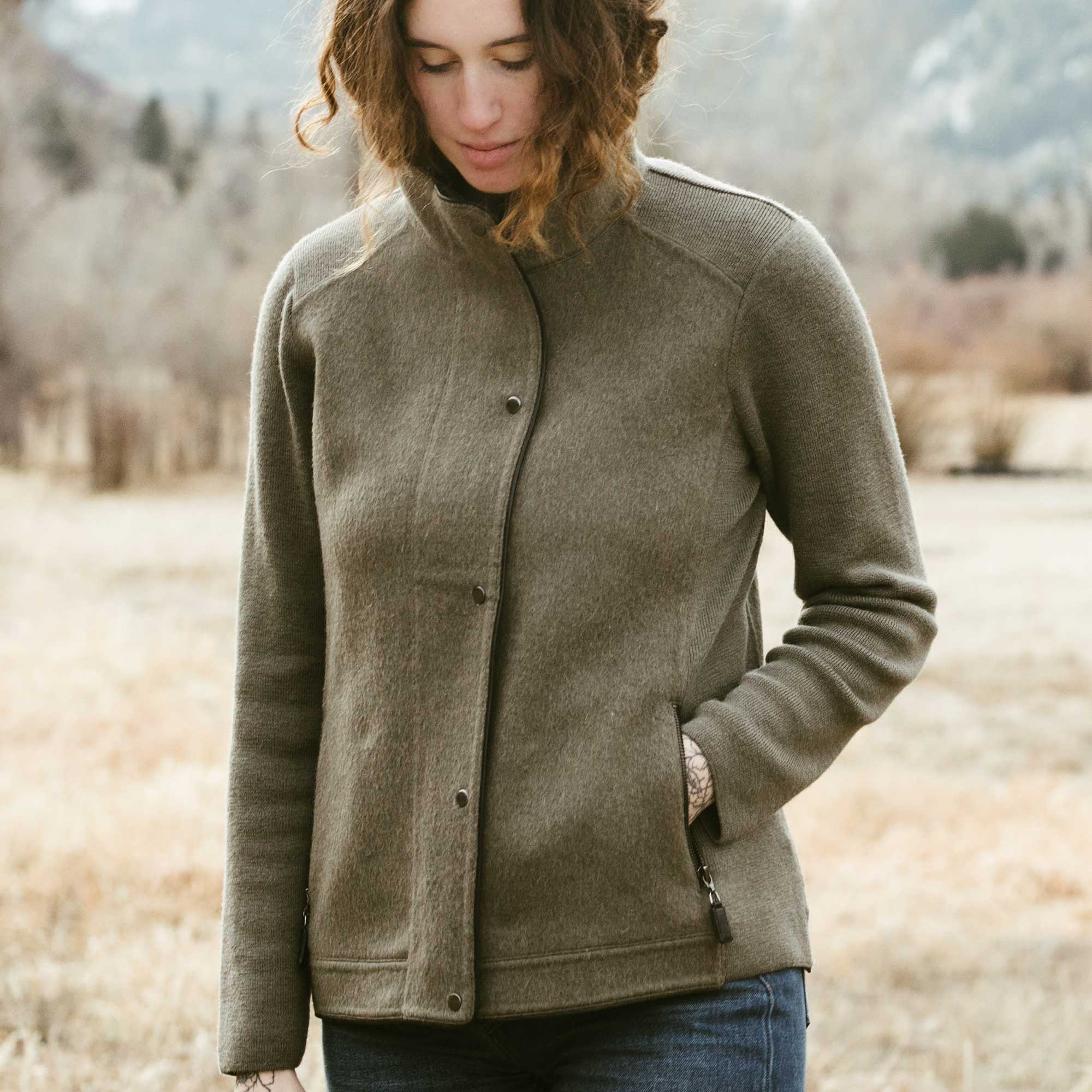 Women | Gia Jacket | Moss / Dark Grey