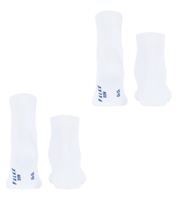 Unisex | Run Rib 2-Bundle Short Socks | White