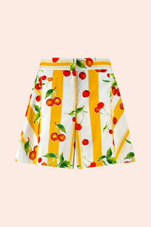Cherry Printed Cotton Short | Mango Multi