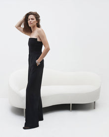 Another Tomorrow Double Face Architectural Bustier in Black – Wool Women's Top