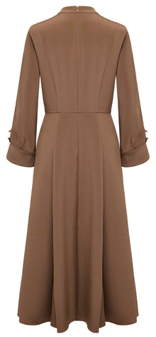 Silk Dress | Brown