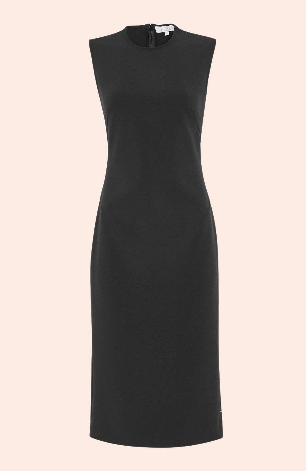 Stretch Crepe Sheath Dress | Black