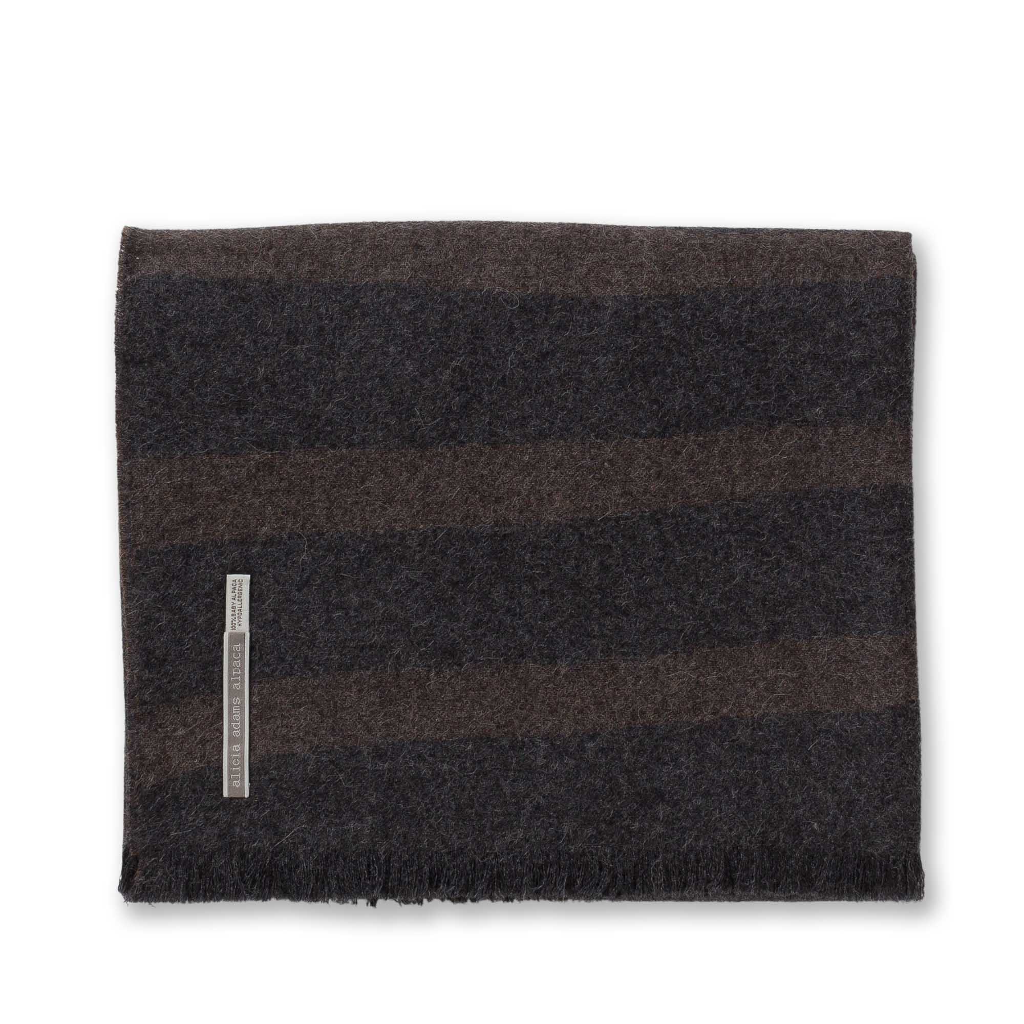 Zebra Throw | Dark Taupe / Charcoal