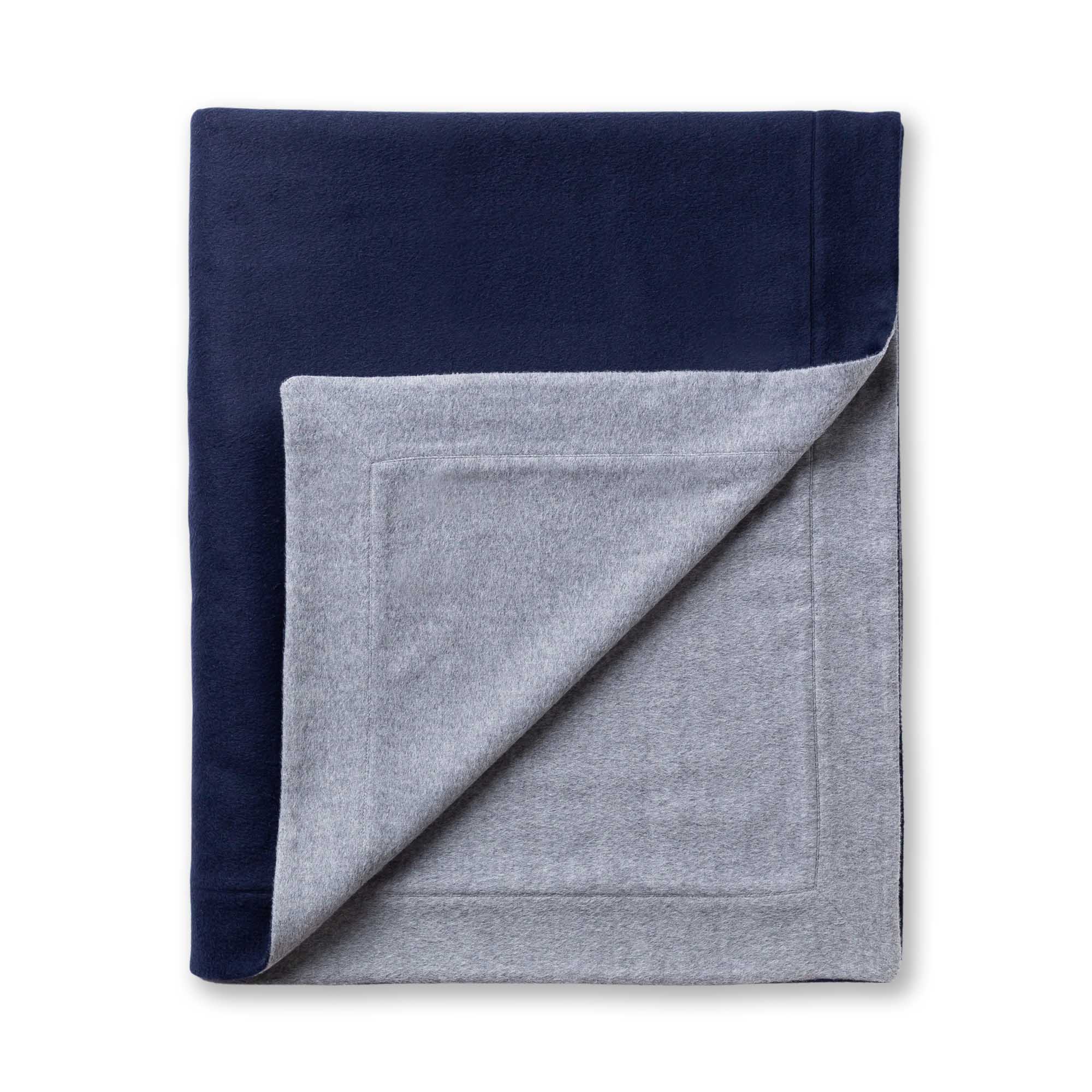 Hudson Bed Blanket | Navy / Light Grey