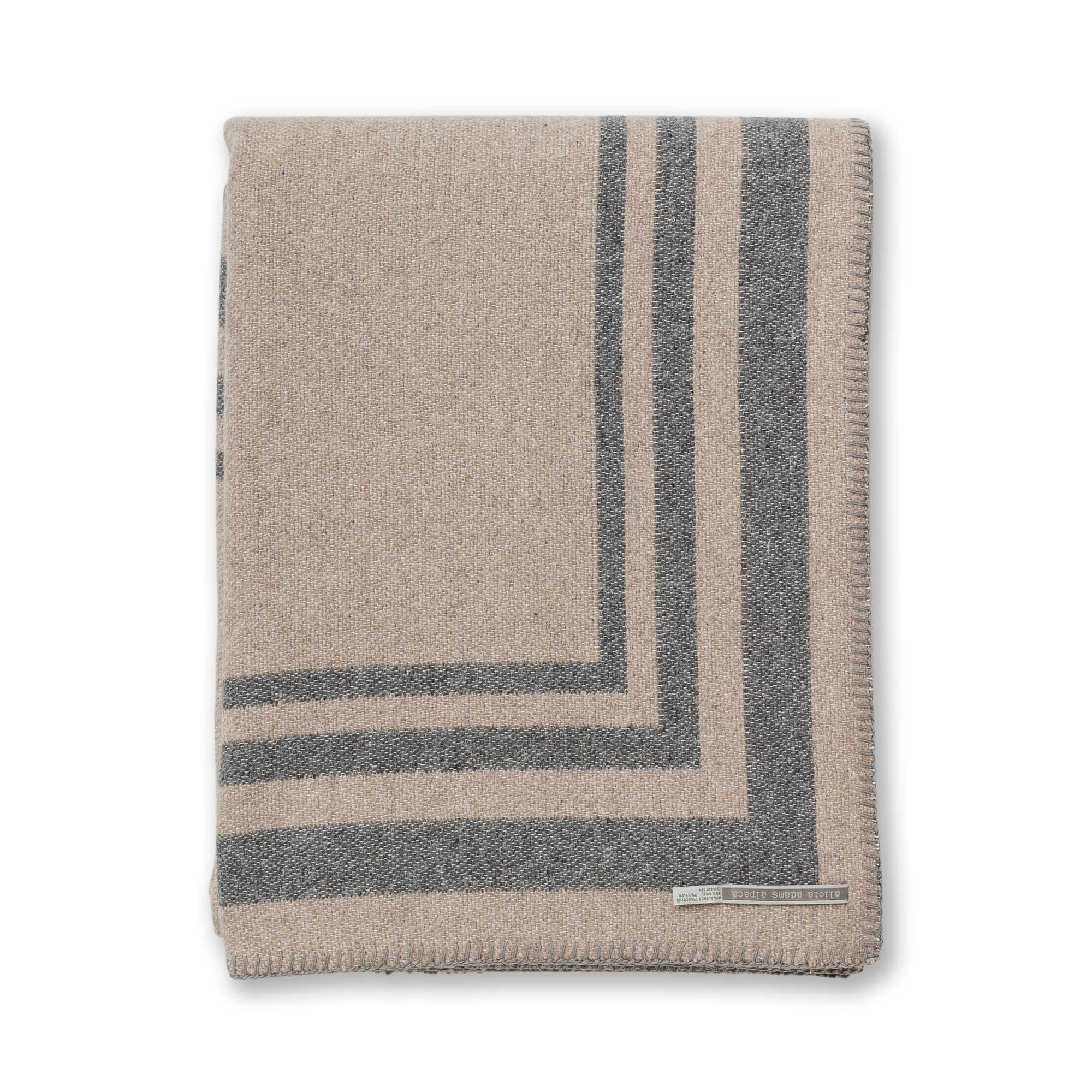 Mazing Bed Blanket | Light Taupe / Dark Grey