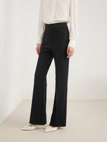 Comfortable Flared Trousers | Black