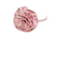 Vida Salmon Satin Rose Flower Choker | Pink