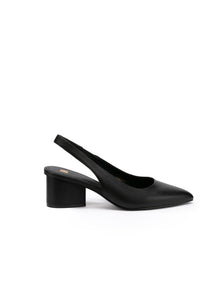Chinese Elegant Waterdrop Heel Hollow Single Shoes | Black
