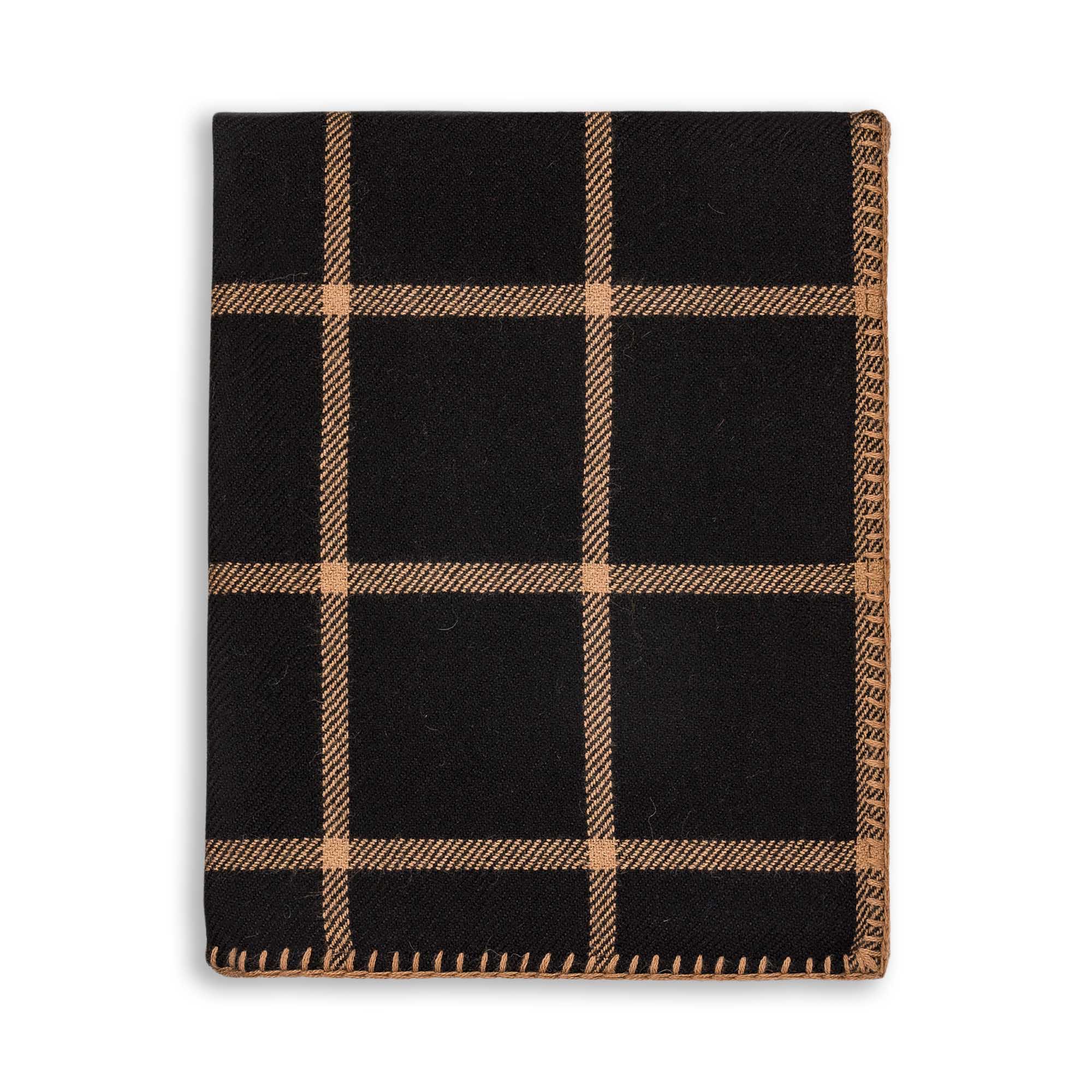 Graydon Throw | Black / Camel
