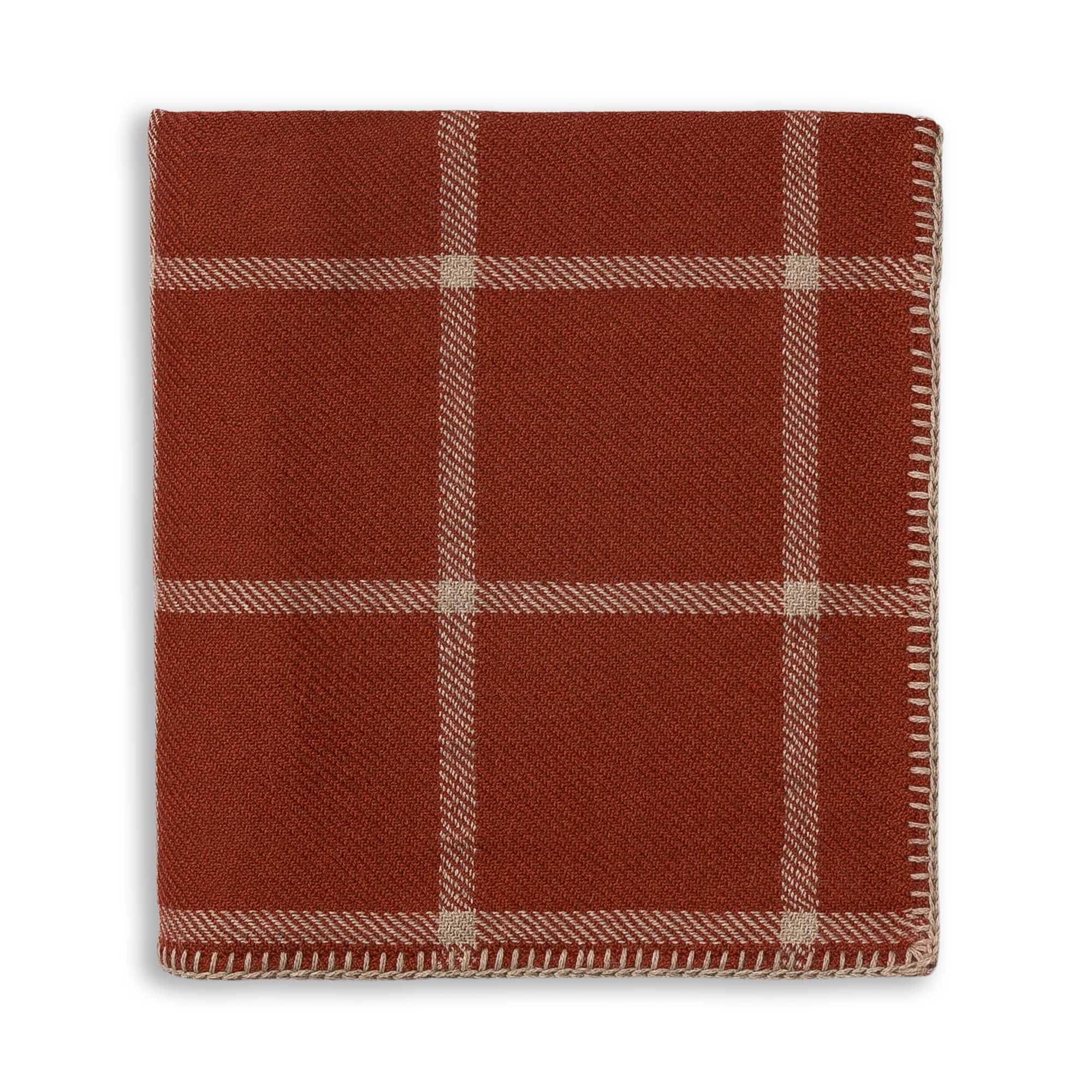 Graydon Throw | Rust/Light Taupe