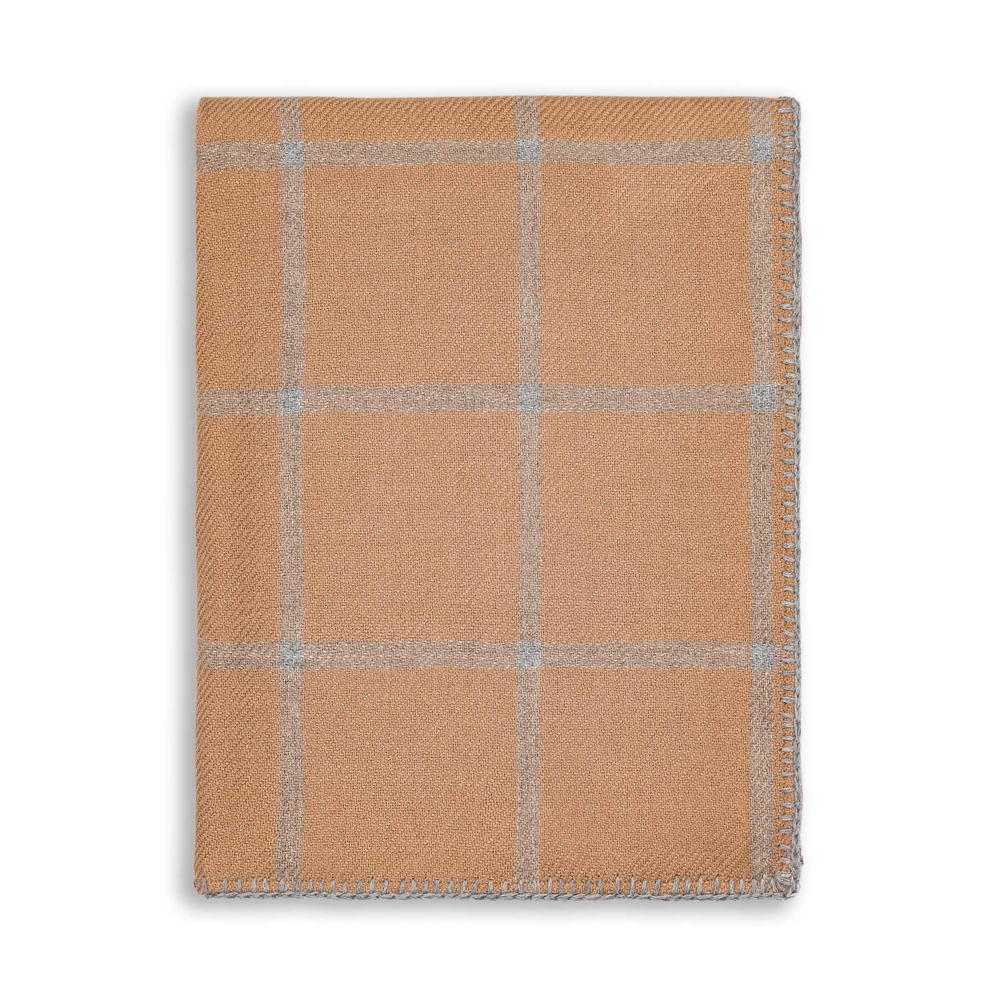 Graydon Throw | Camel / Light Grey