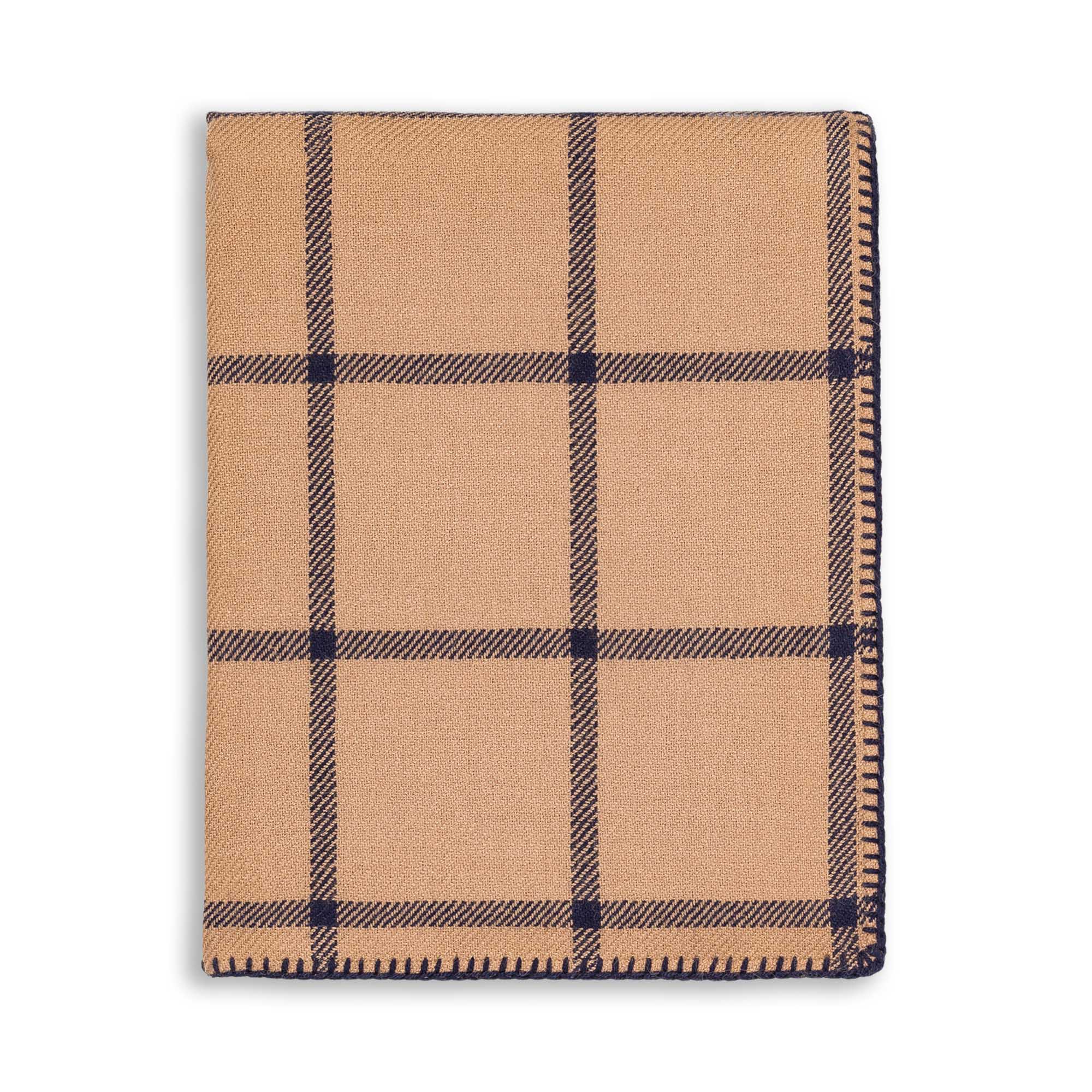 Graydon Throw | Camel/Navy
