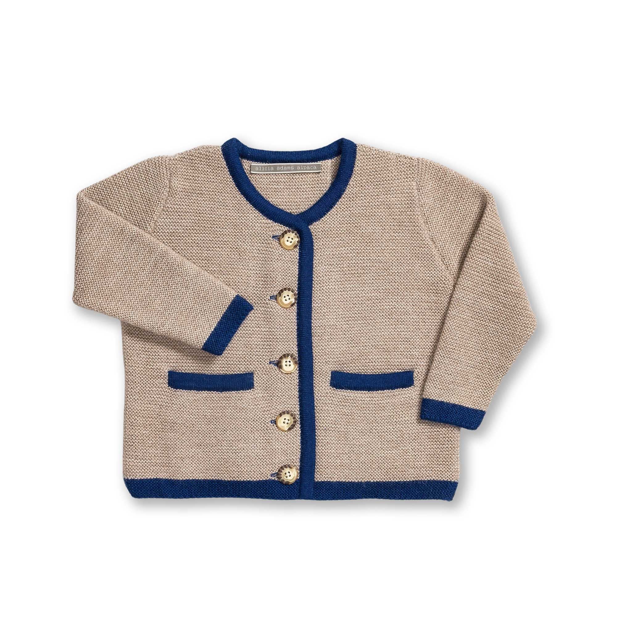 Salzburg Cardigan | Sand/Blue