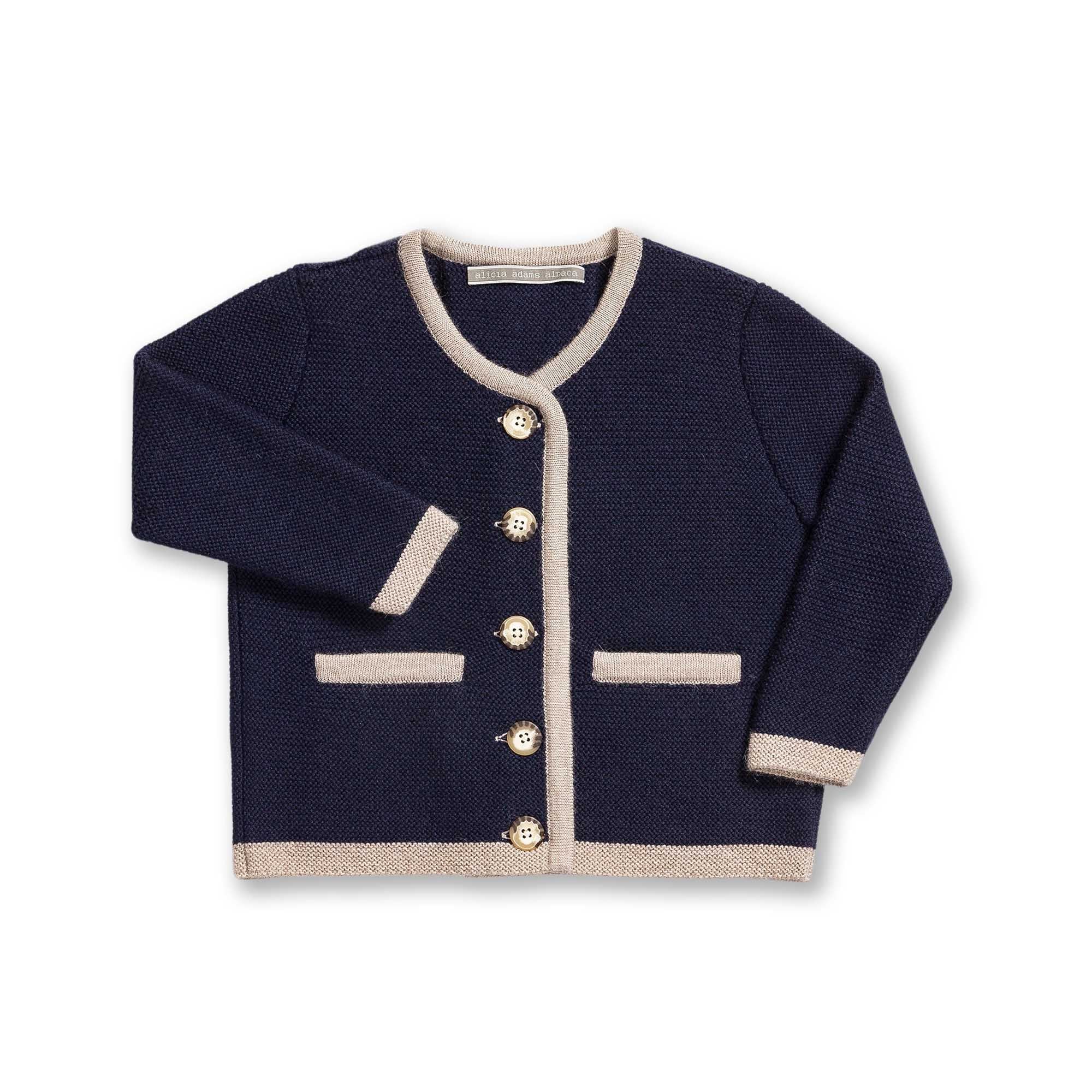 Salzburg Cardigan | Navy/Taupe