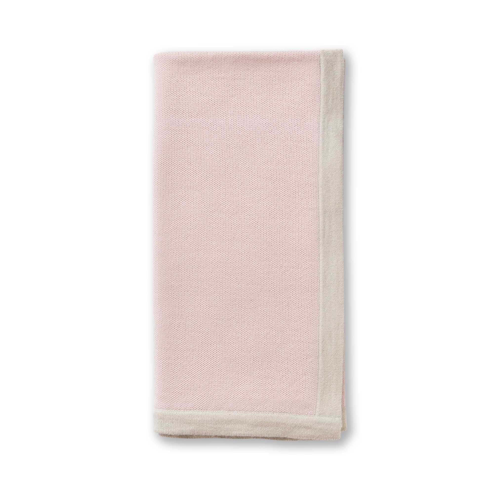Kids | Border Baby Blanket | Pink Powder / Ivory