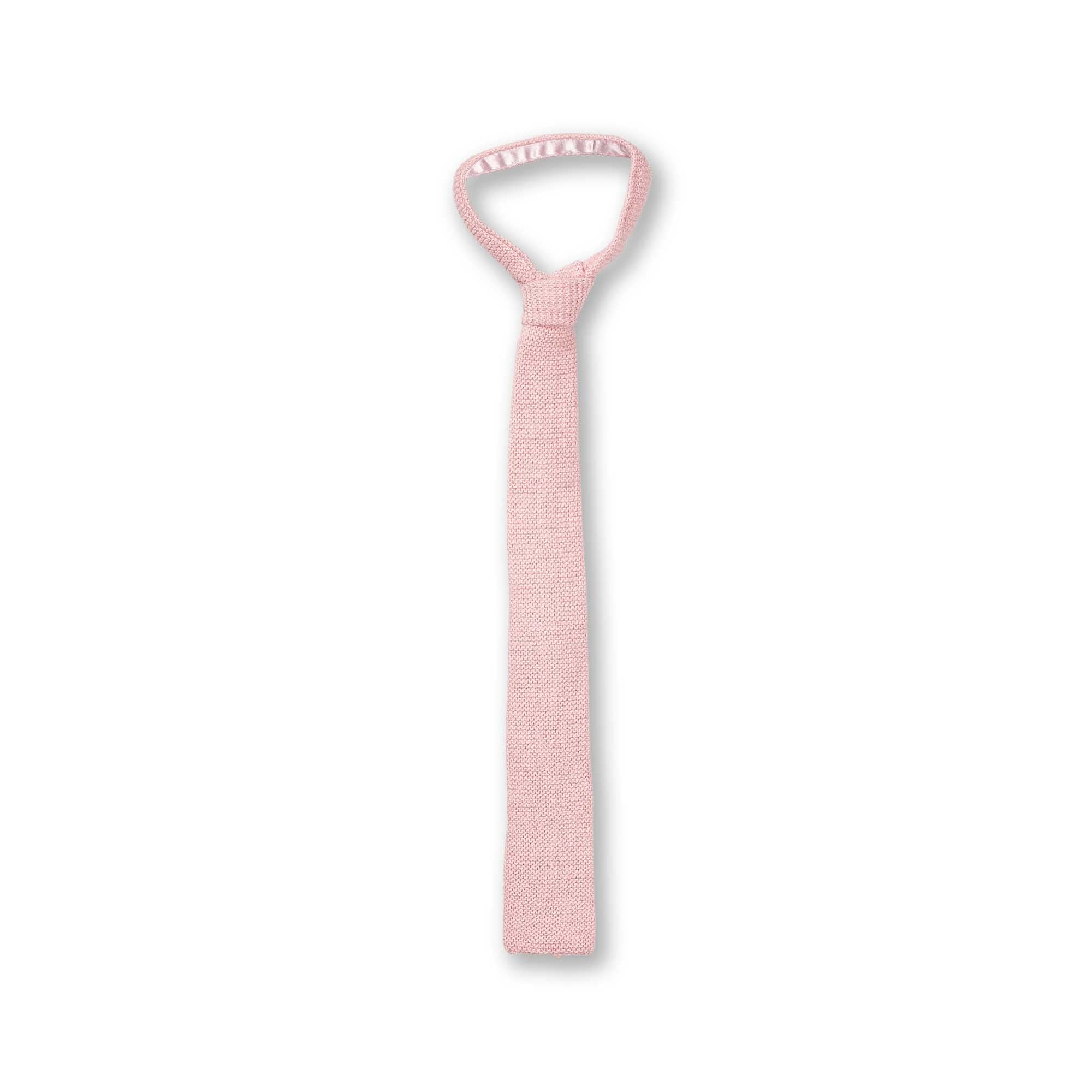 Men | Square Knitted Tie | Light Pink