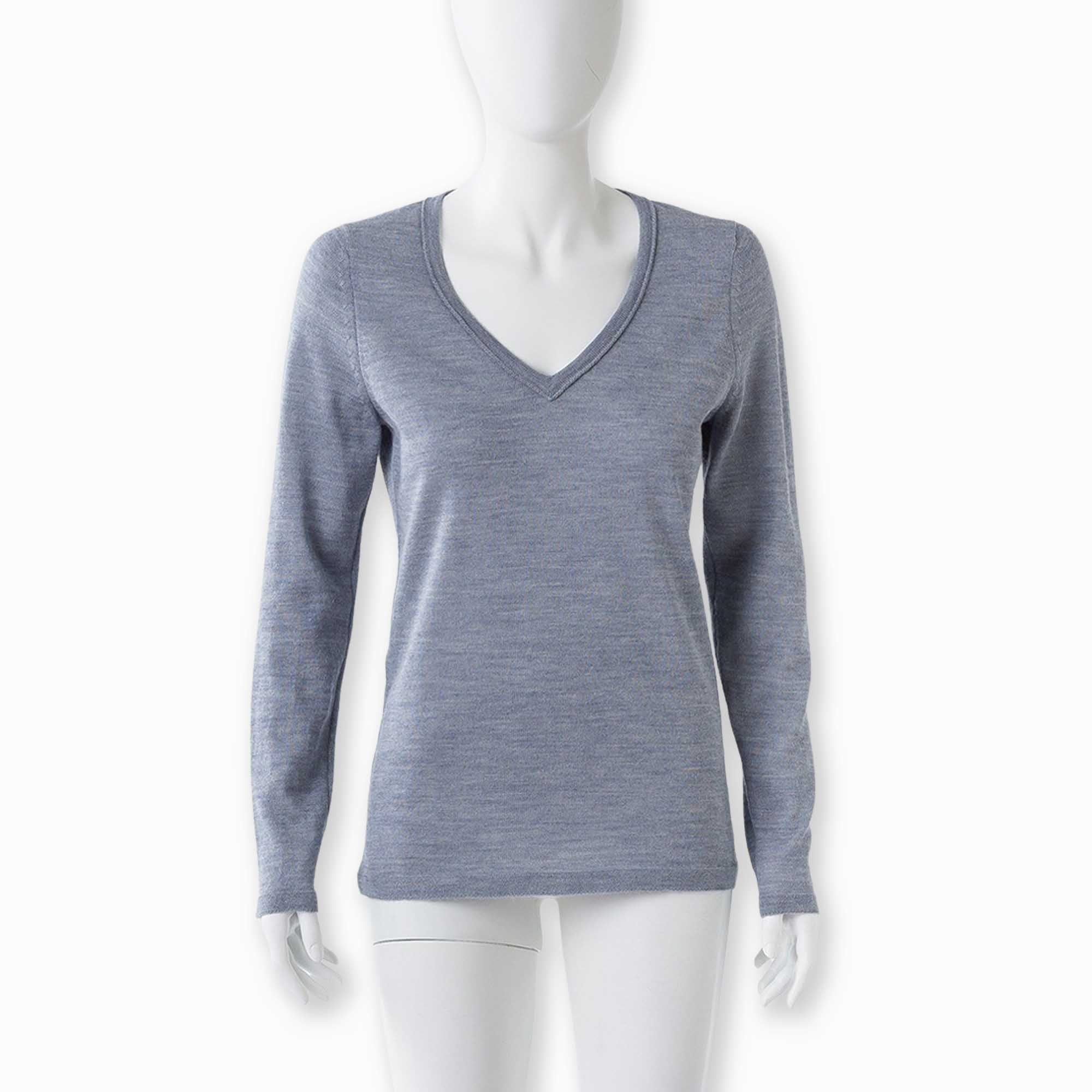 Womens | V Neck Sweater | Chambray