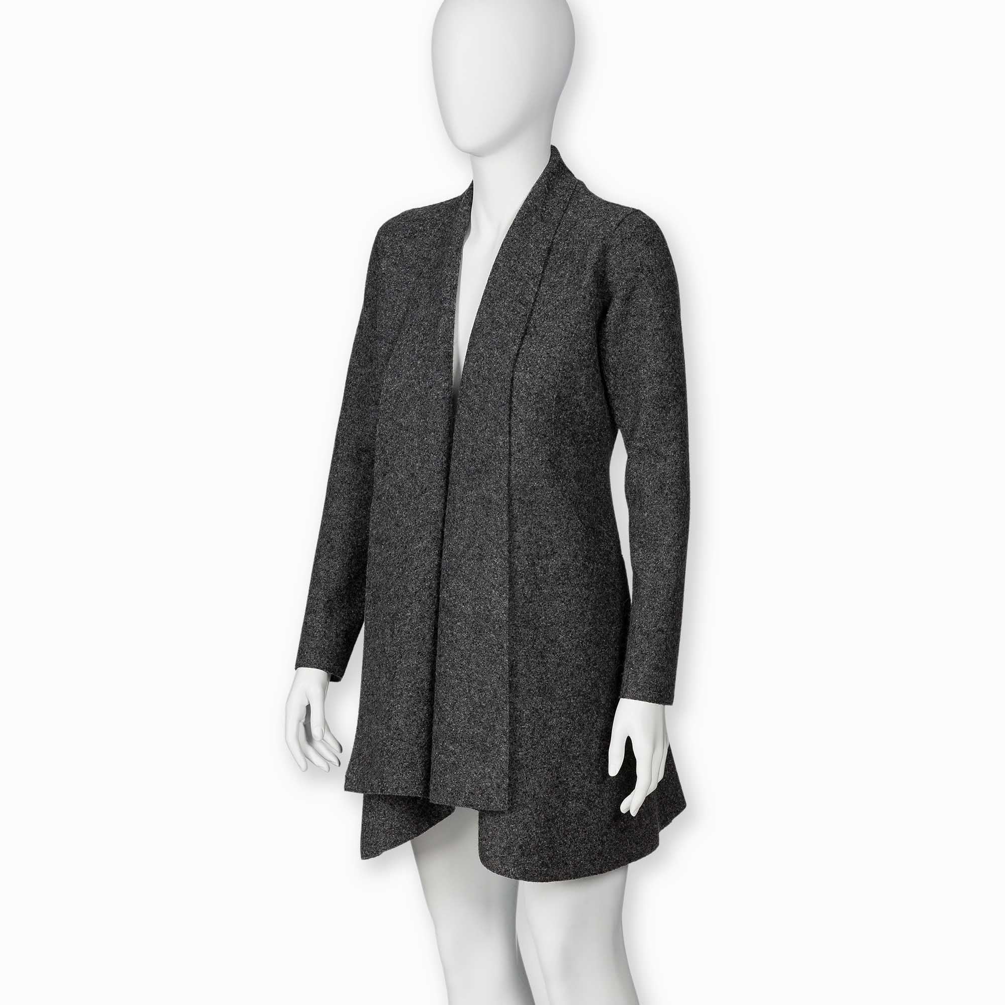 Womens | Swing Coat | Grey Melange
