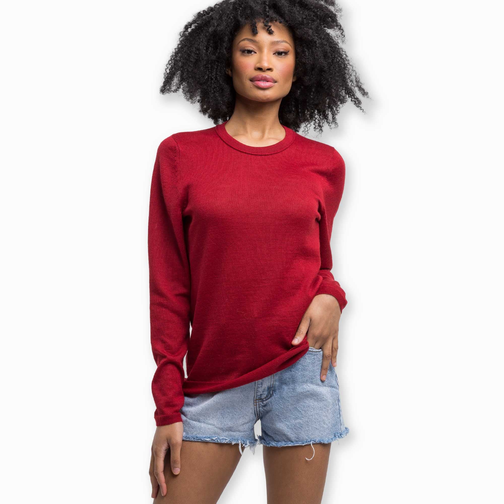 Women | Crew Neck Sweater for Women | Scarlet