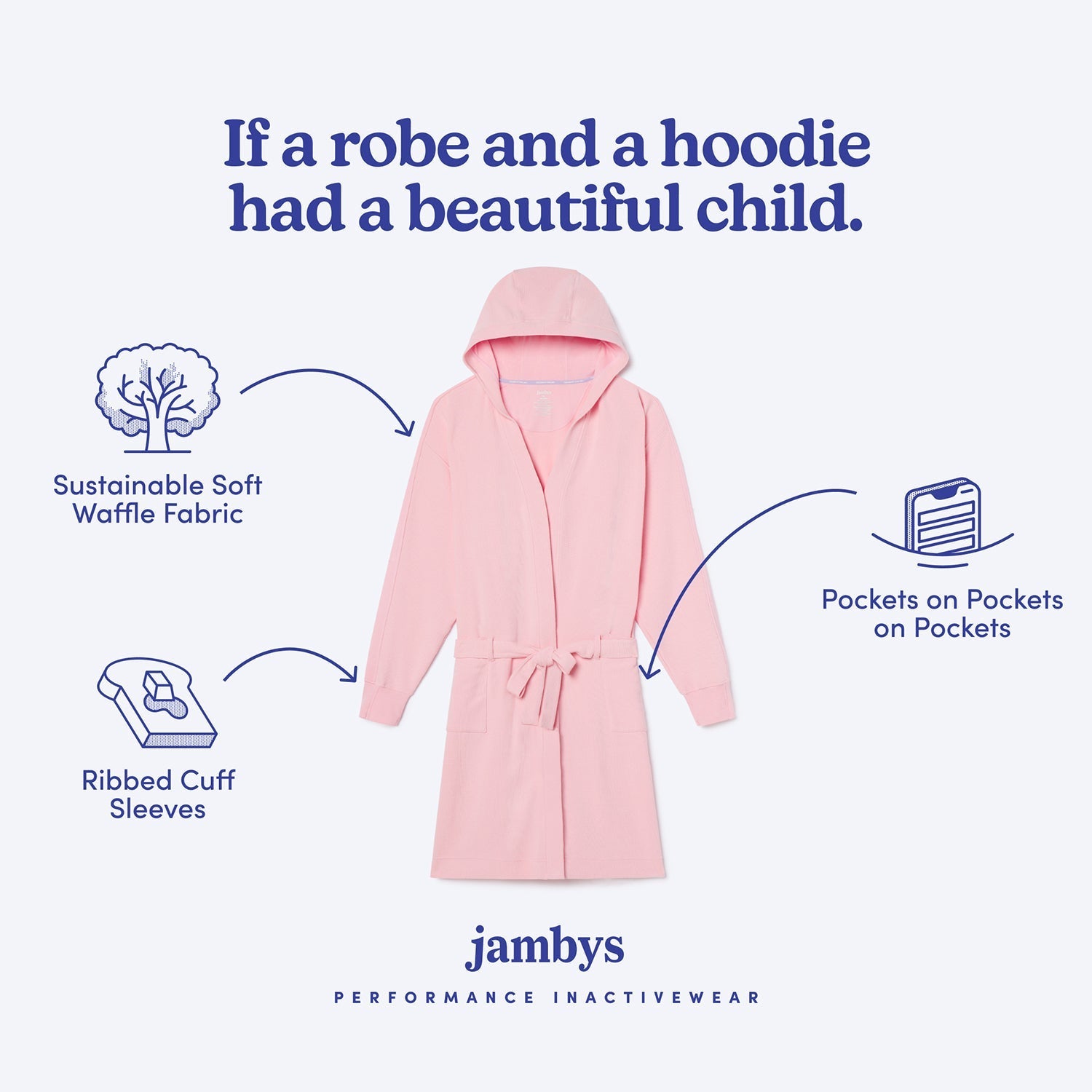 Modal Waffle Spa Robe | Flamingo