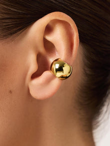 14K Gold Plated Large Sphere Ear Cuff Earrings For Women Ana Luisa Abby Ear Cuff Large