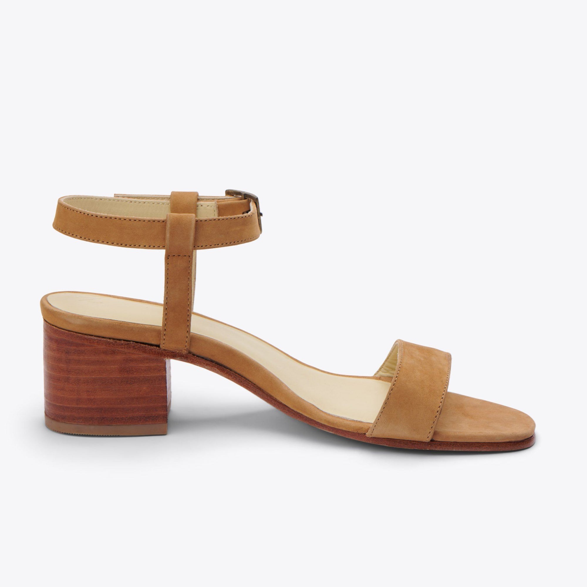 Lucia Block Heel Sandal Sand Women's Leather Sandal Nisolo