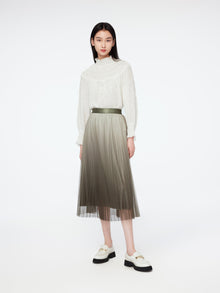 Ruffle-Collar Blouse | White
