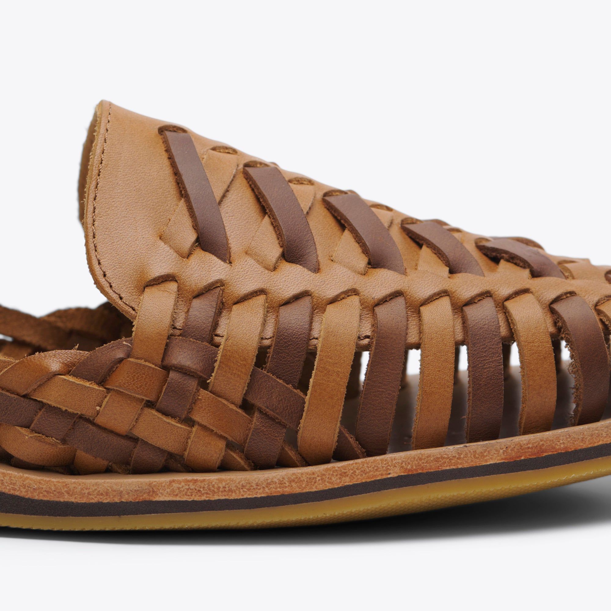 Product Image 5 of the Men's Huarache Sandal Saddle Brown/Brown Colorblock Nisolo