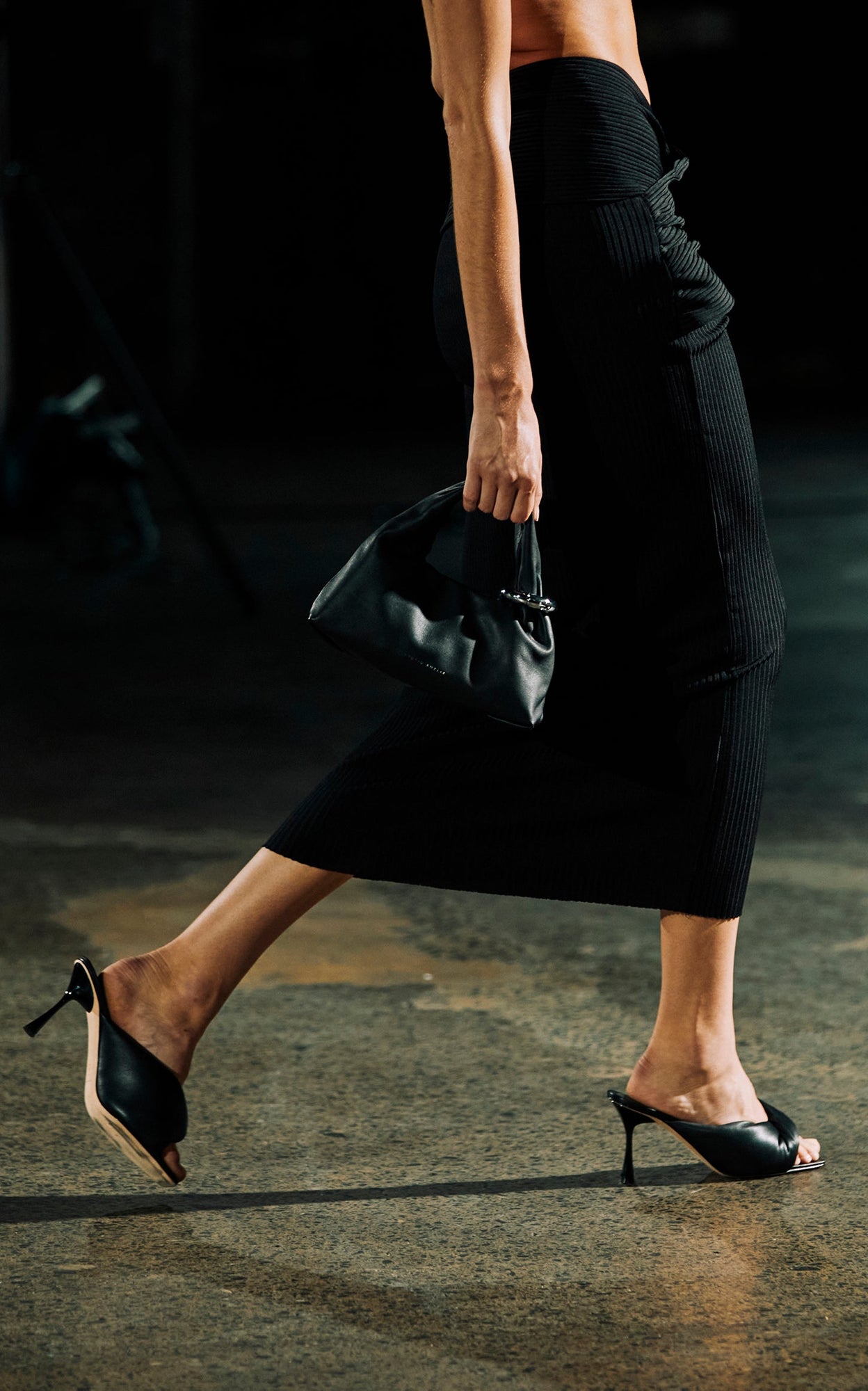 Serpent Wrapped Rib Skirt | Rose