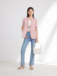 Short Sleeve Blazer | Pink