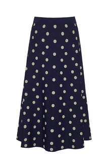 Sandrine Skirt | Classic Navy Dot