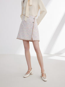 Tweed Mini Skirt | Pink