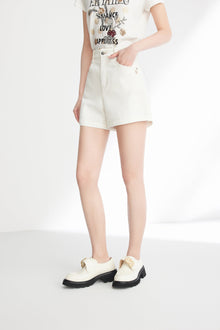 Denim Shorts | White
