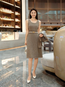 Two-Piece Waist-Cinching Dress | Golden