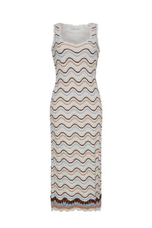 Orel Dress | Ivory Wave Multi Crochet