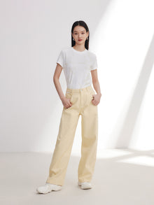 Cotton Printed Slim-Fit Short-Sleeve T-Shirt | White
