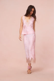 Adette Silk-Blend Jacquard Top | Soft Pink
