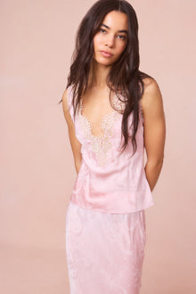 Adette Silk-Blend Jacquard Top | Soft Pink