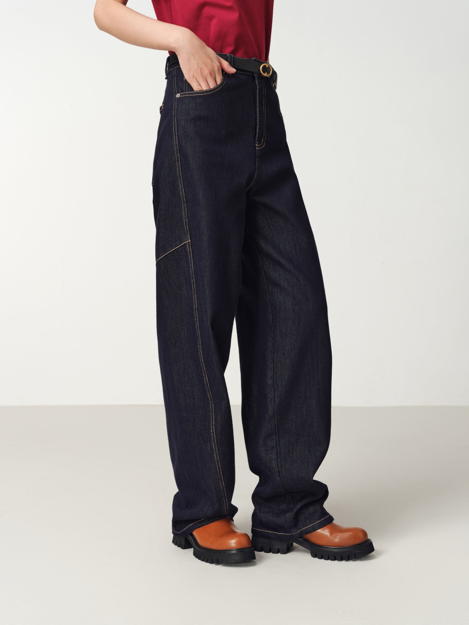 High-Waisted Slim Jeans | Navy