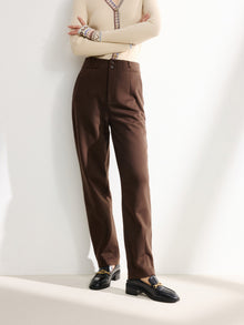 TENCEL Wool Pants | Brown