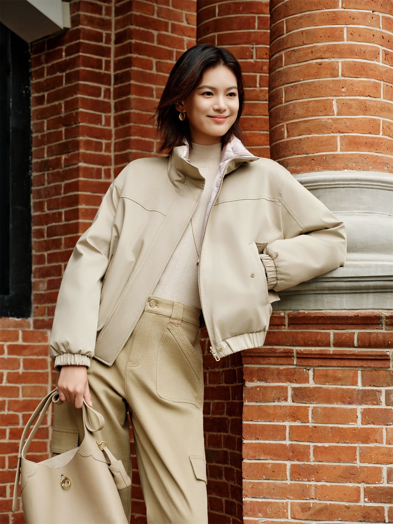 Goose Down Jacket | Khaki
