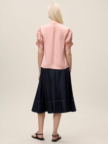 Short Sleeve Charm Blouse | Rhubarb