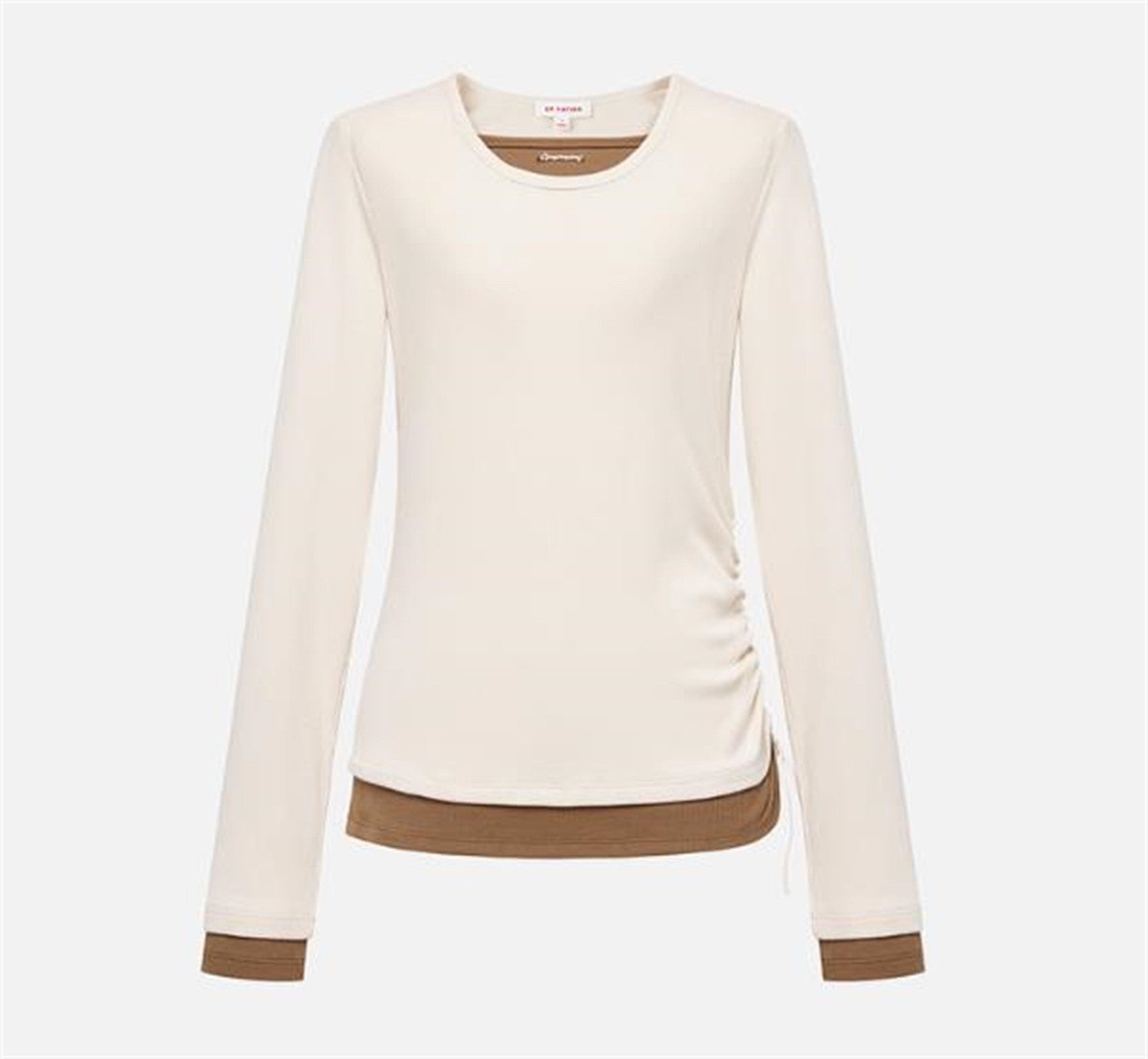 Slim-Fit Knit Base Layer Top | White/Green