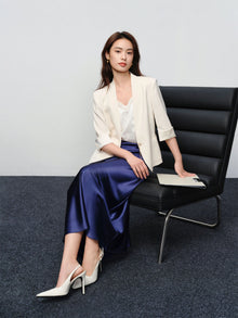 Elegant Midi Skirt | Navy